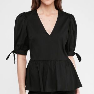 Express Tie Sleeve Peplum Top
